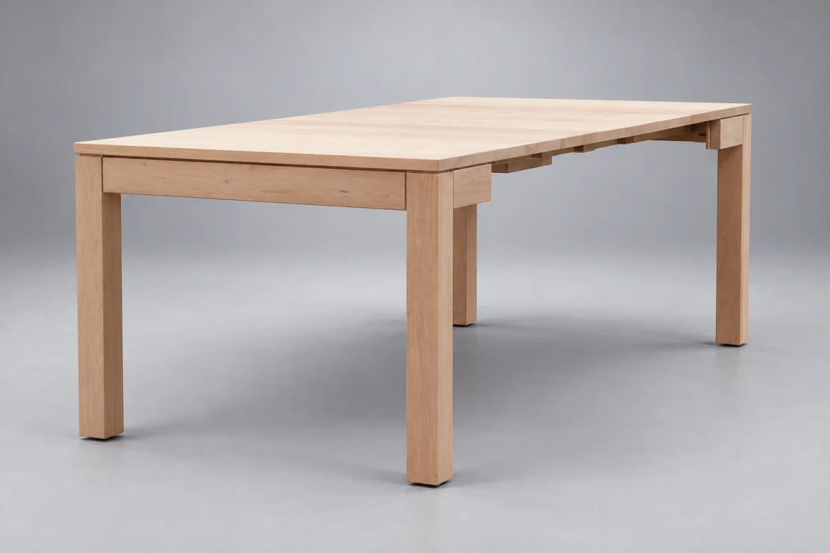 Custom 819 dining table on a silver studio background