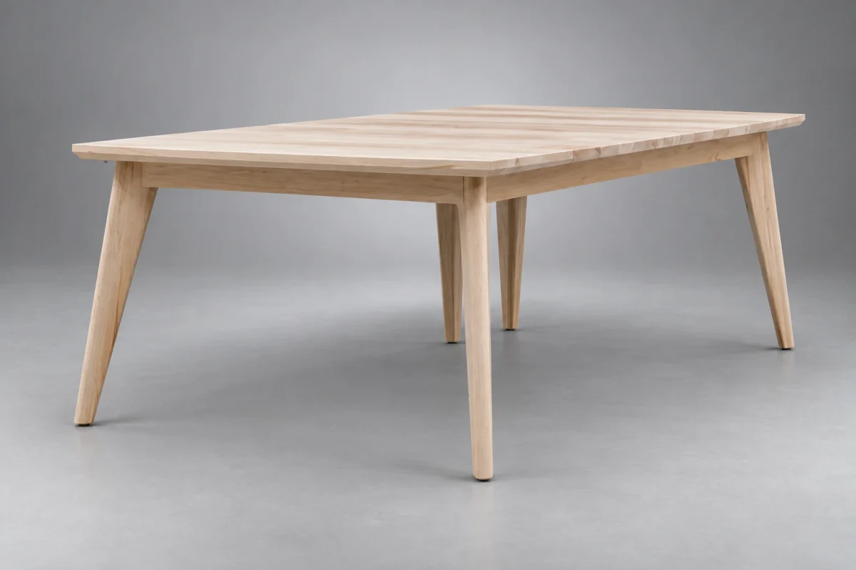 Custom 772 dining table on a silver studio background