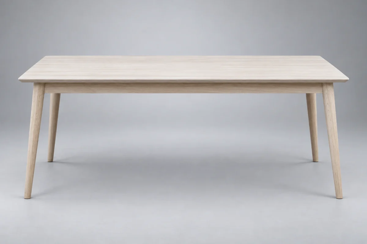 Custom 338 dining table on a silver studio background