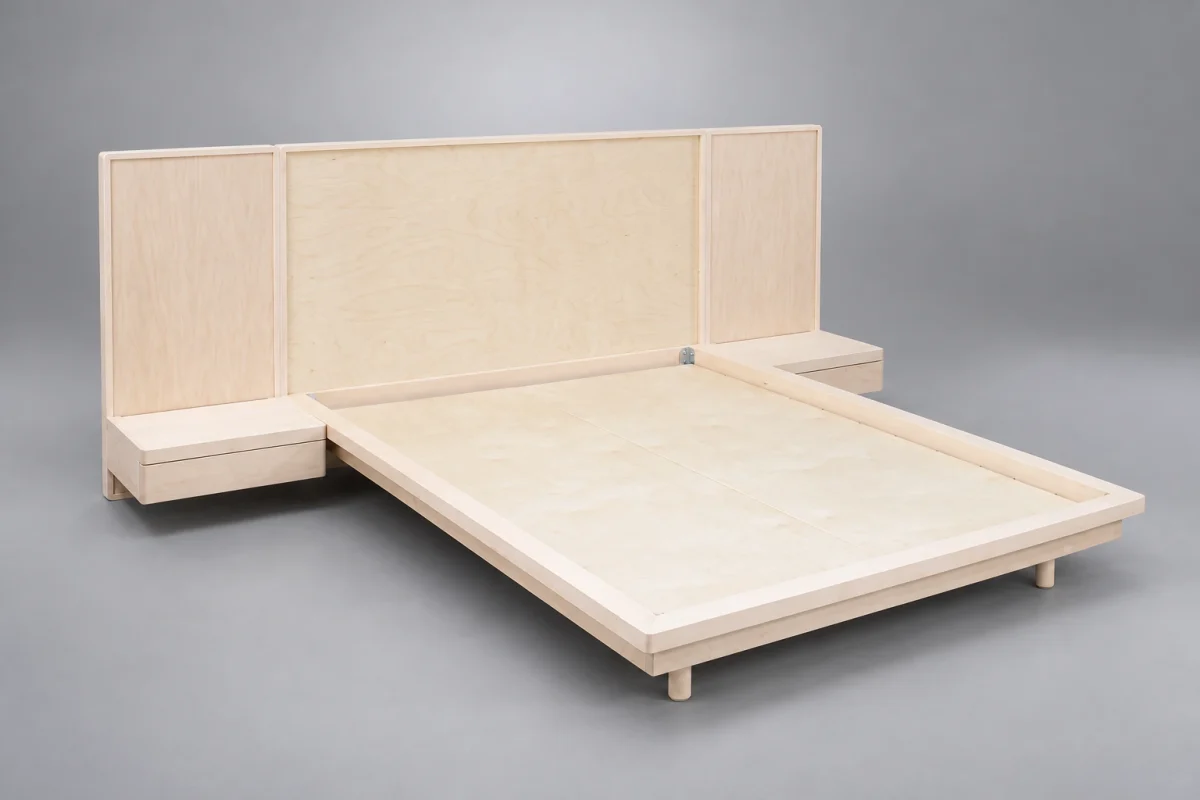 Custom TSB1503 Bed on a silver studio background