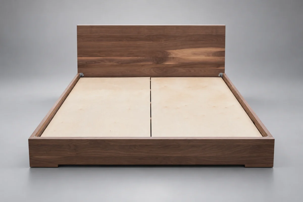 Custom 01661-BD Bed on a silver studio background
