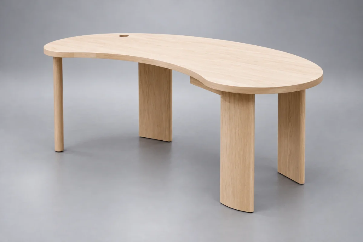 Custom TSB1254 Desk on a silver studio background