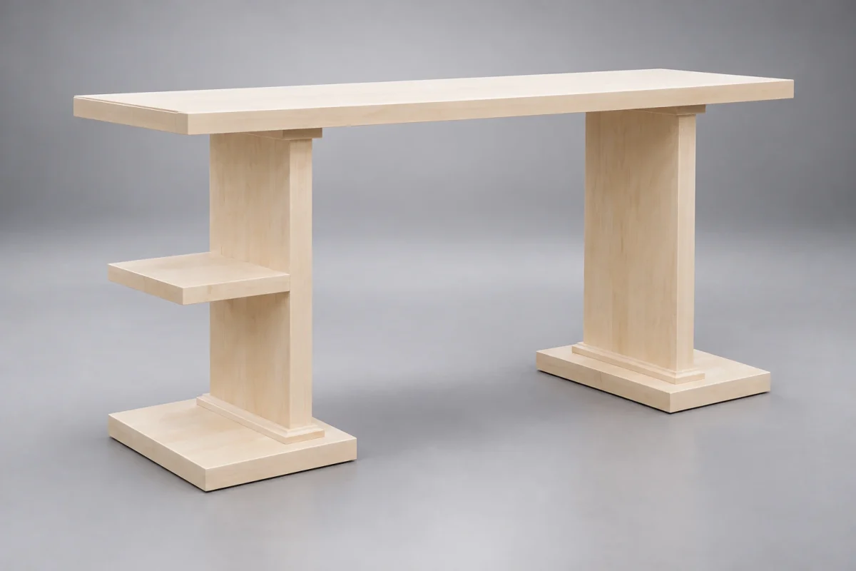 Custom SB595 Desk on a silver studio background