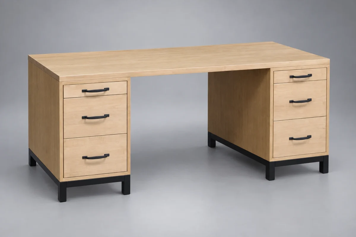 Custom SB316 Desk on a silver studio background