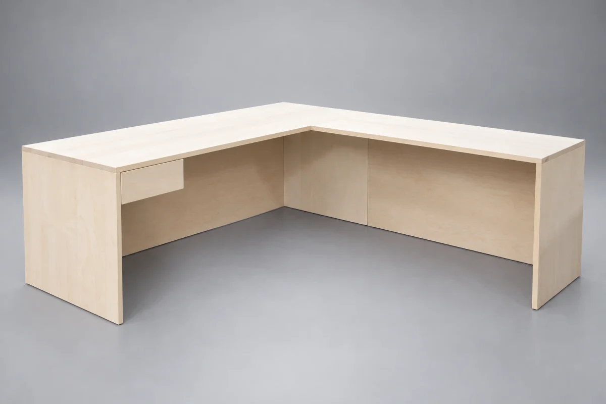 Custom SB904 Desk on a silver studio background