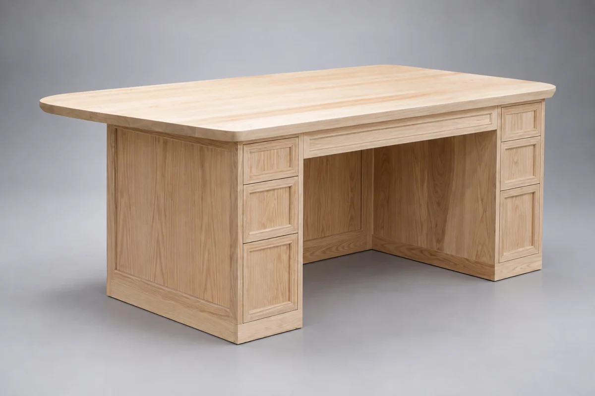 Custom SB526 Desk on a silver studio background