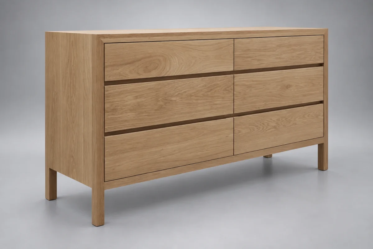 Custom SB338 Dresser on a silver studio background