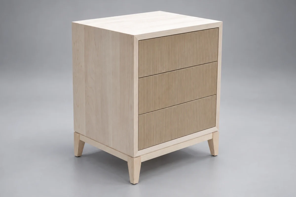 Custom TSB1020 Nightstand on a silver studio background