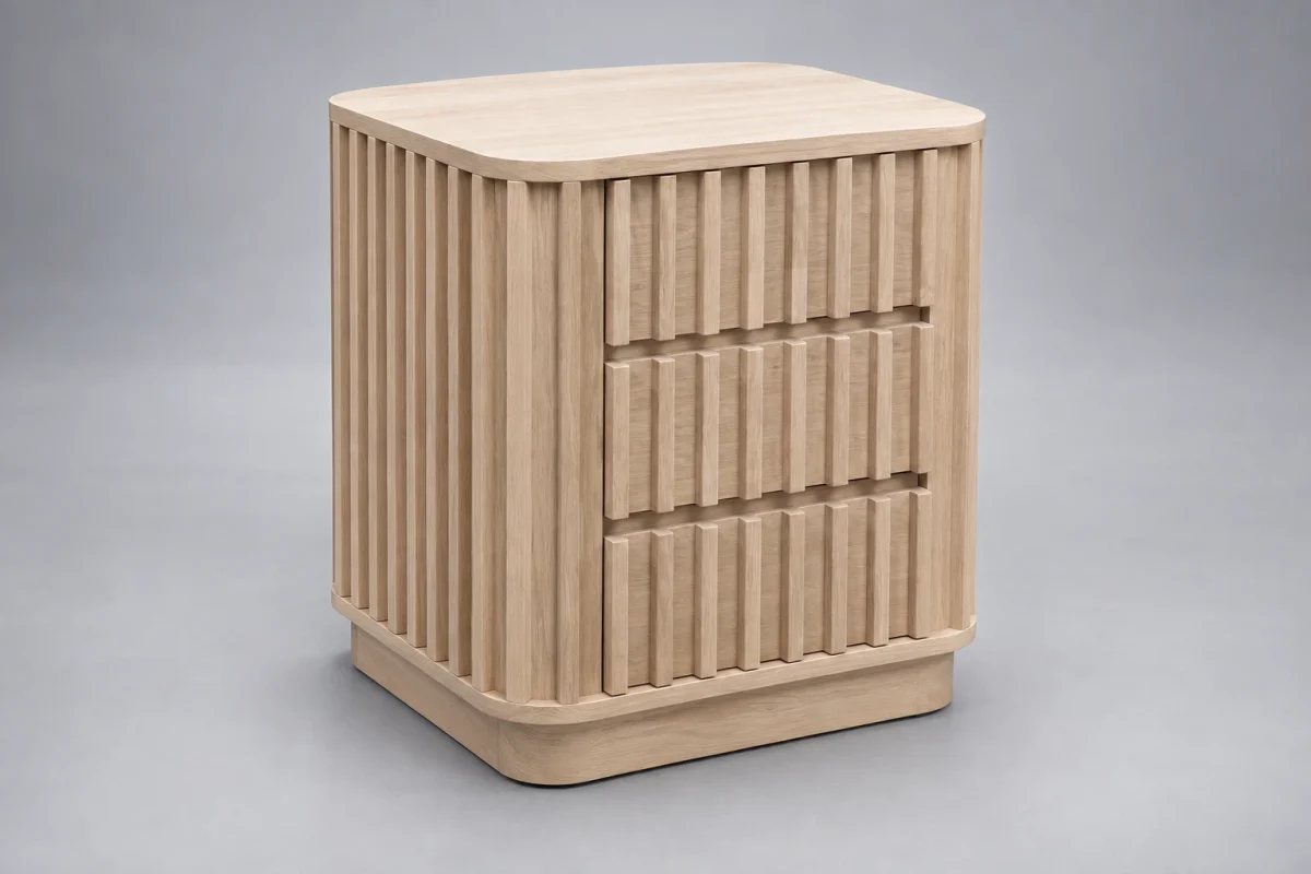 Custom SB744 Nightstand on a silver studio background