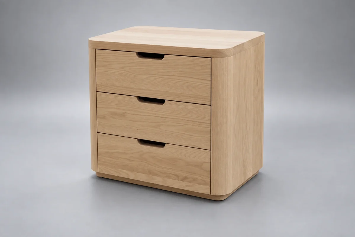 Custom TSB1161 Nightstand on a silver studio background