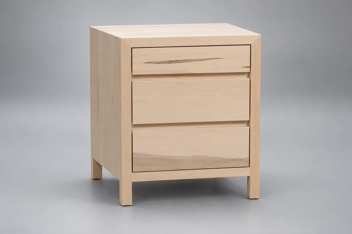 Custom TSB1300 Nightstand on a silver studio background