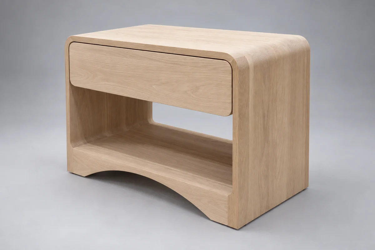 Custom SB766-1 Nightstand on a silver studio background