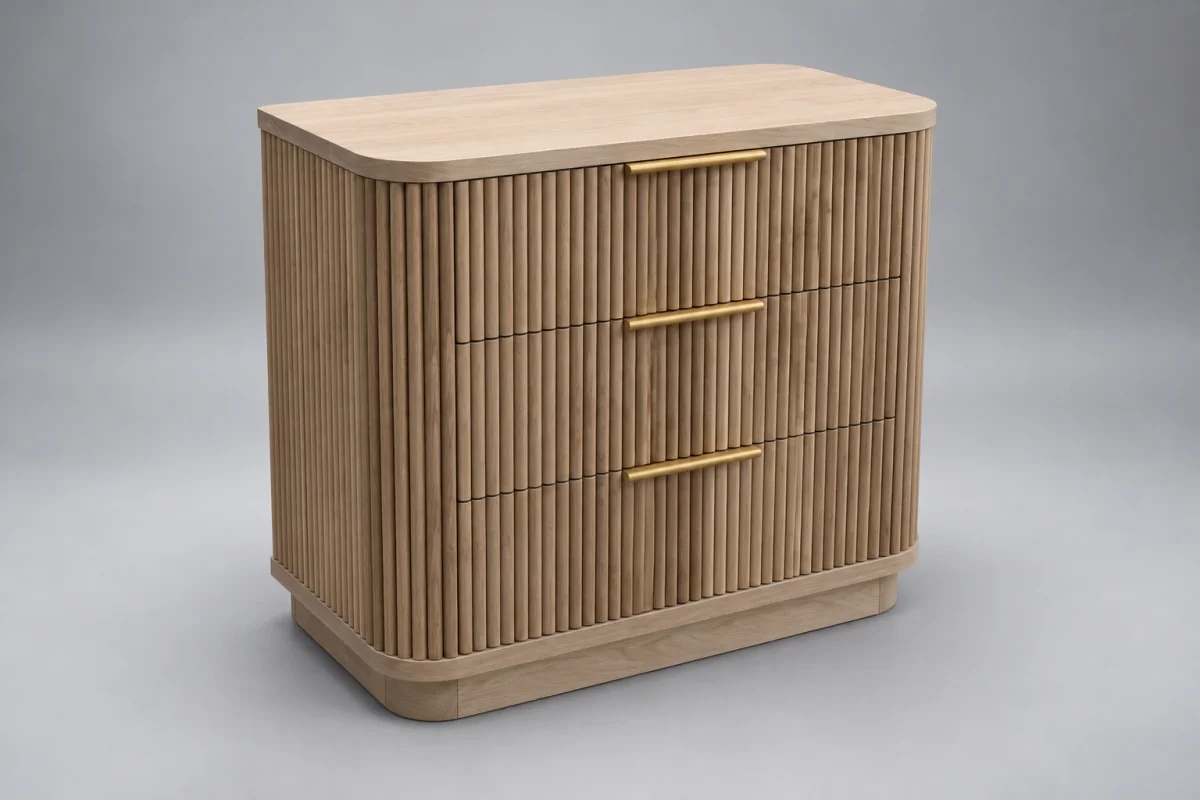 Custom TSB1109 Nightstand on a silver studio background
