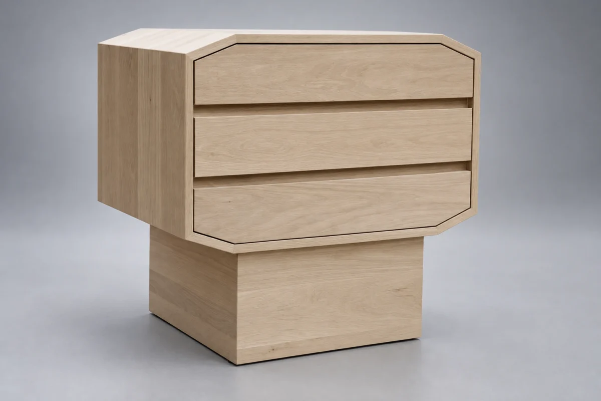 Custom SB440 Nightstand on a silver studio background